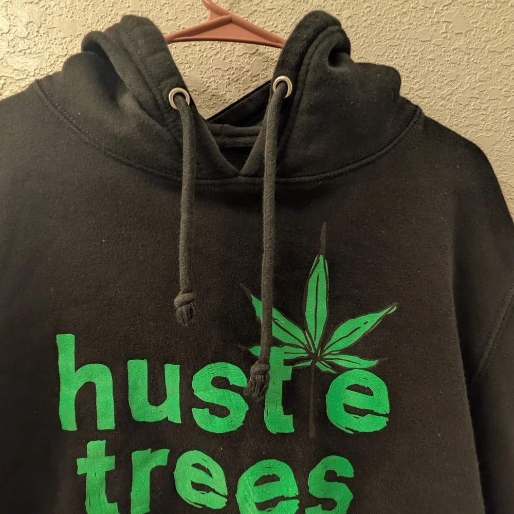 Black Hustle Trees Hoodie